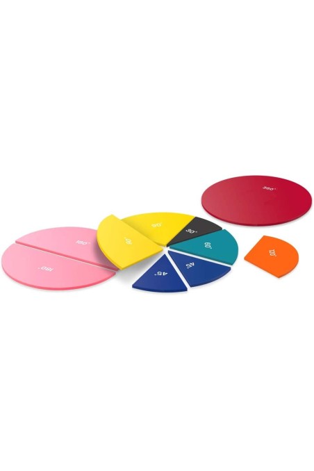 Angles Cercles colorés pour 6 élèves