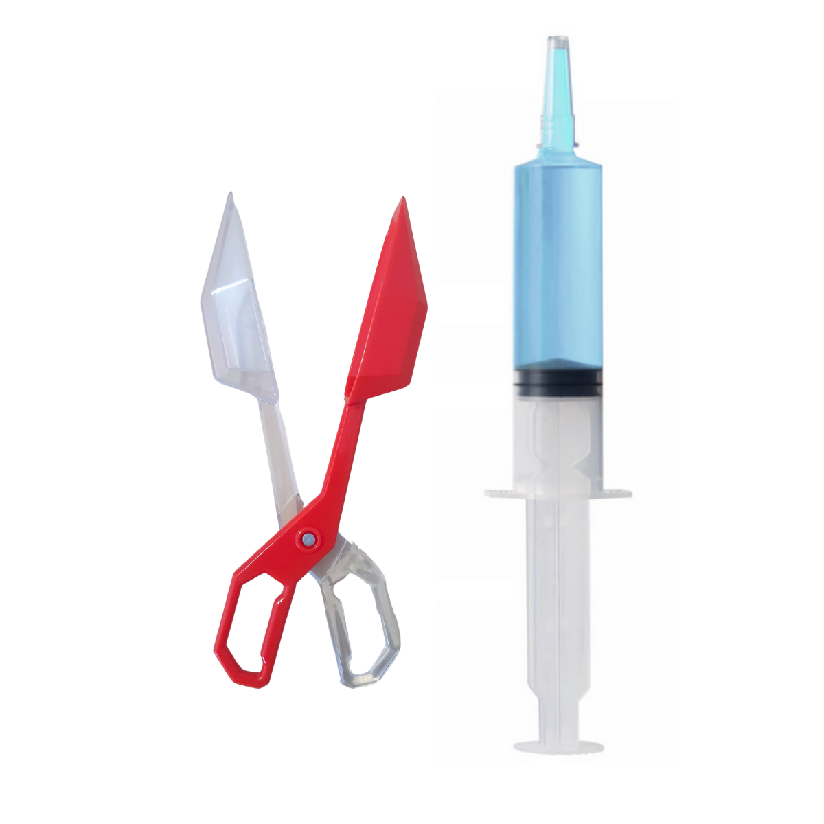 Lot de 2 grands outils de motricité fine – Grande seringue + Grande pince