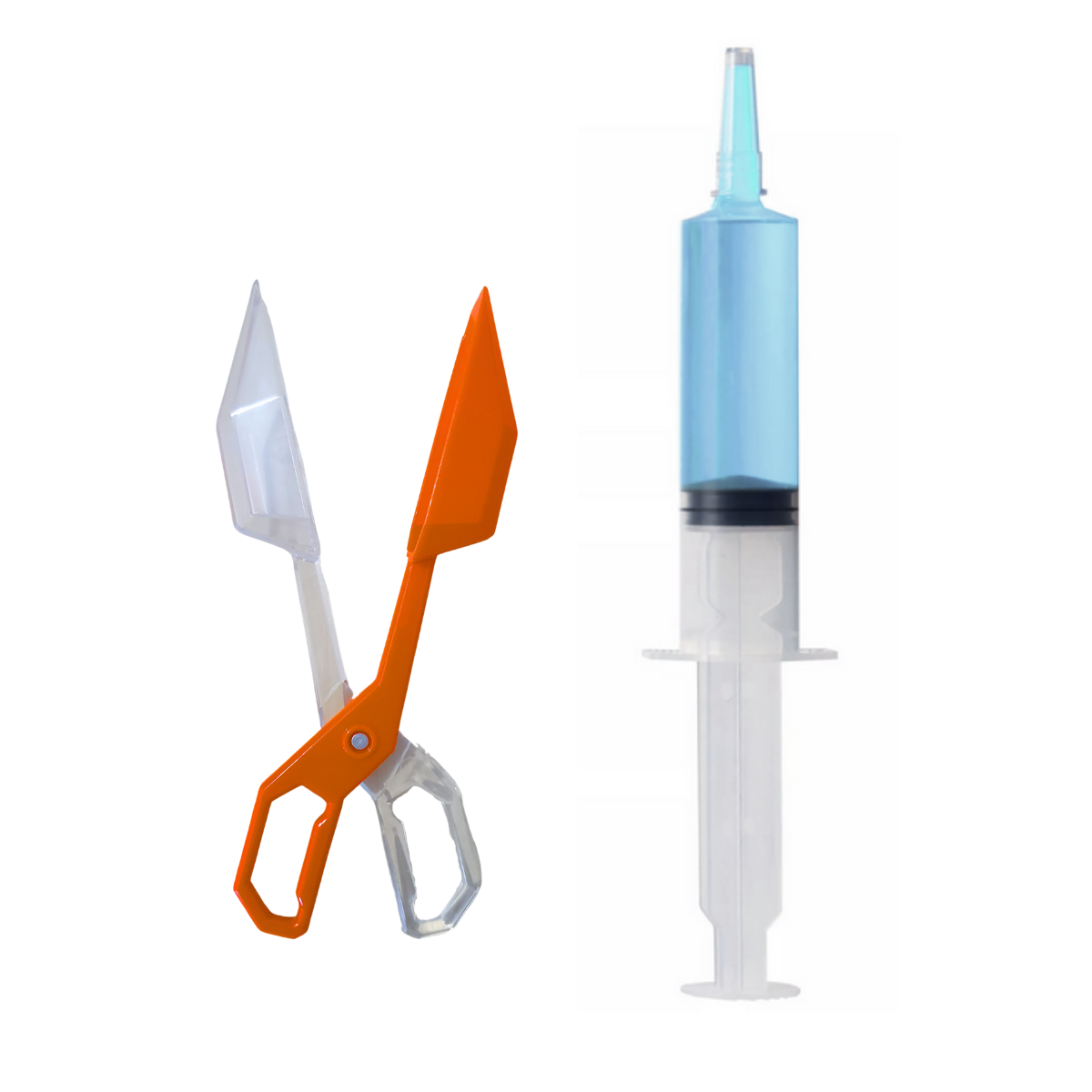 Lot de 2 grands outils de motricité fine – Grande seringue + Grande pince