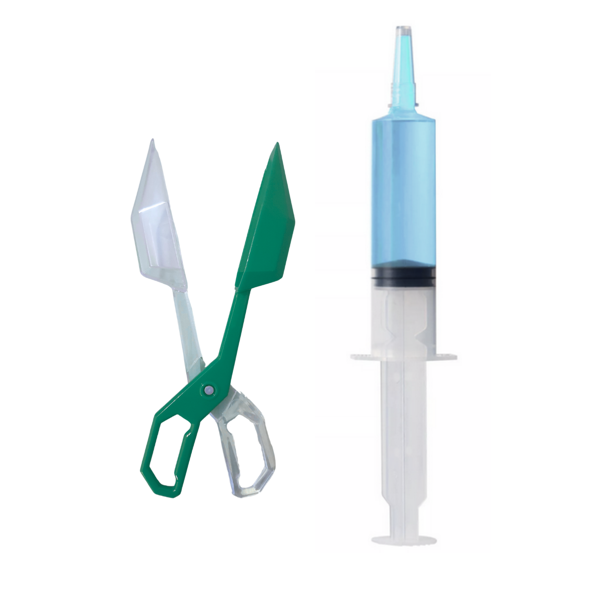 Lot de 2 grands outils de motricité fine – Grande seringue + Grande pince