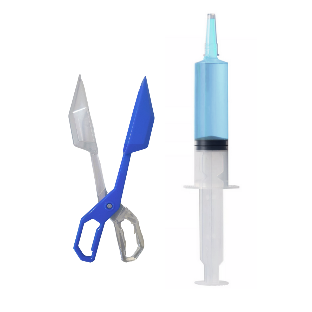 Lot de 2 grands outils de motricité fine – Grande seringue + Grande pince