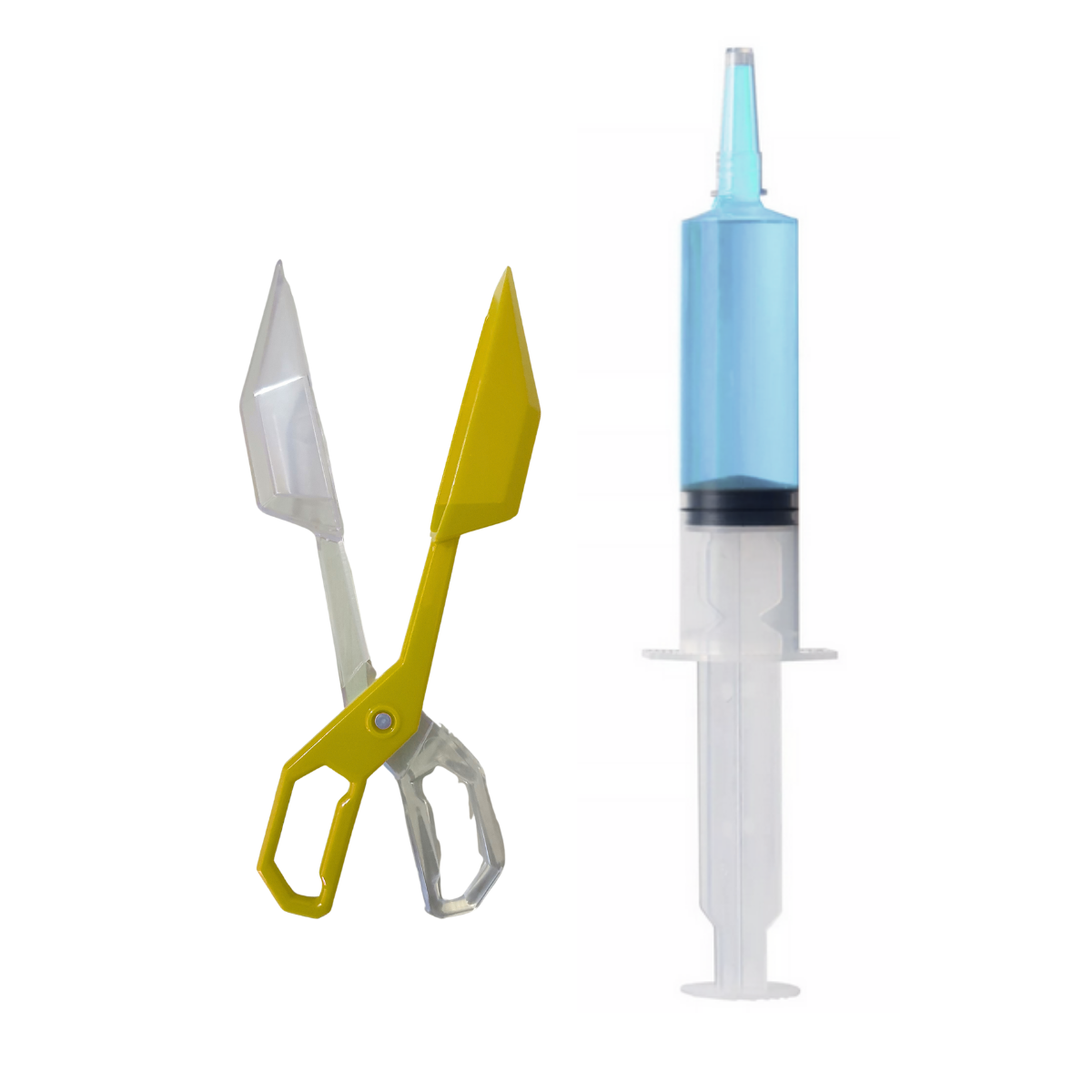 Lot de 2 grands outils de motricité fine – Grande seringue + Grande pince