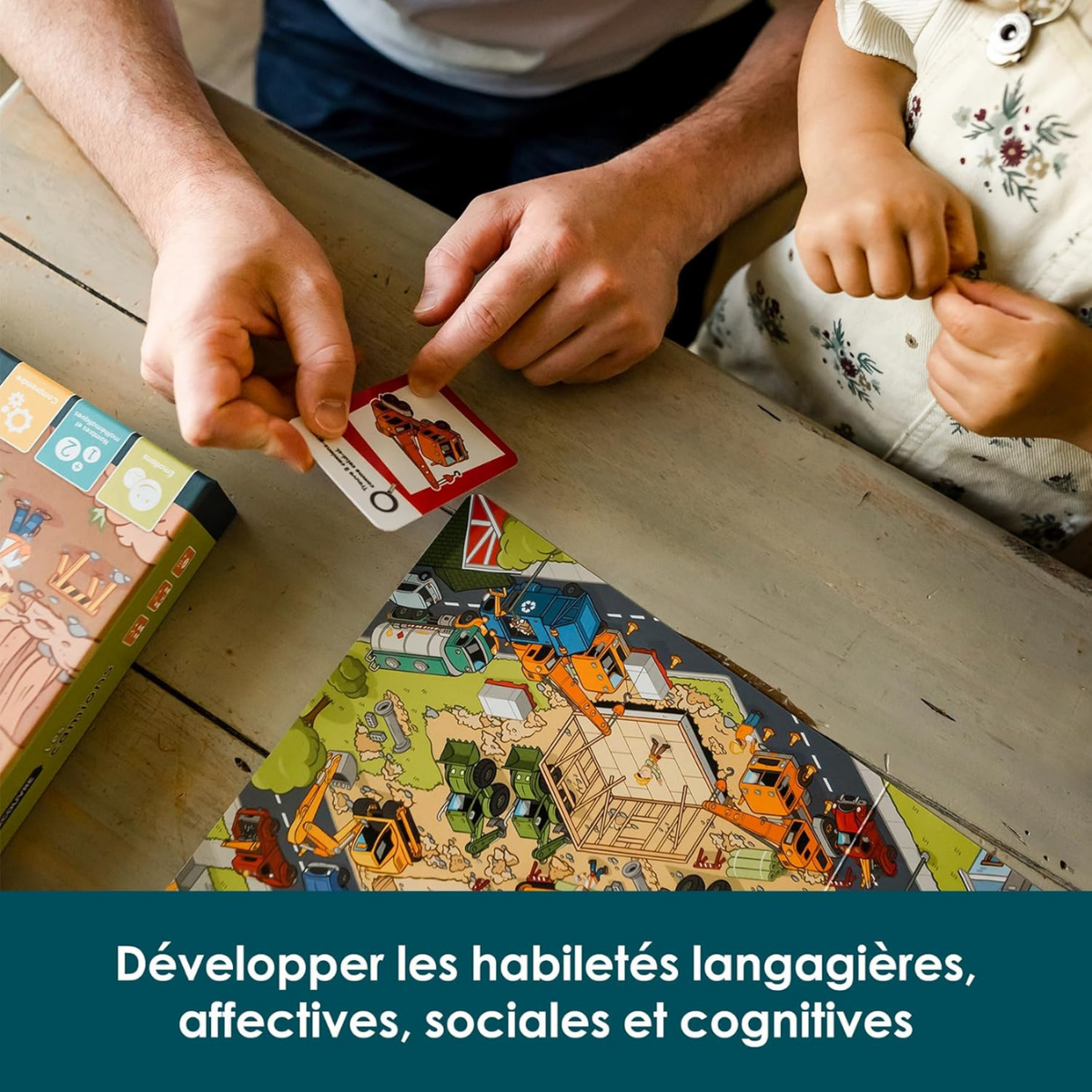 Cherche, trouve et découvre : les camions – Jeu d’observation, langage et développement global