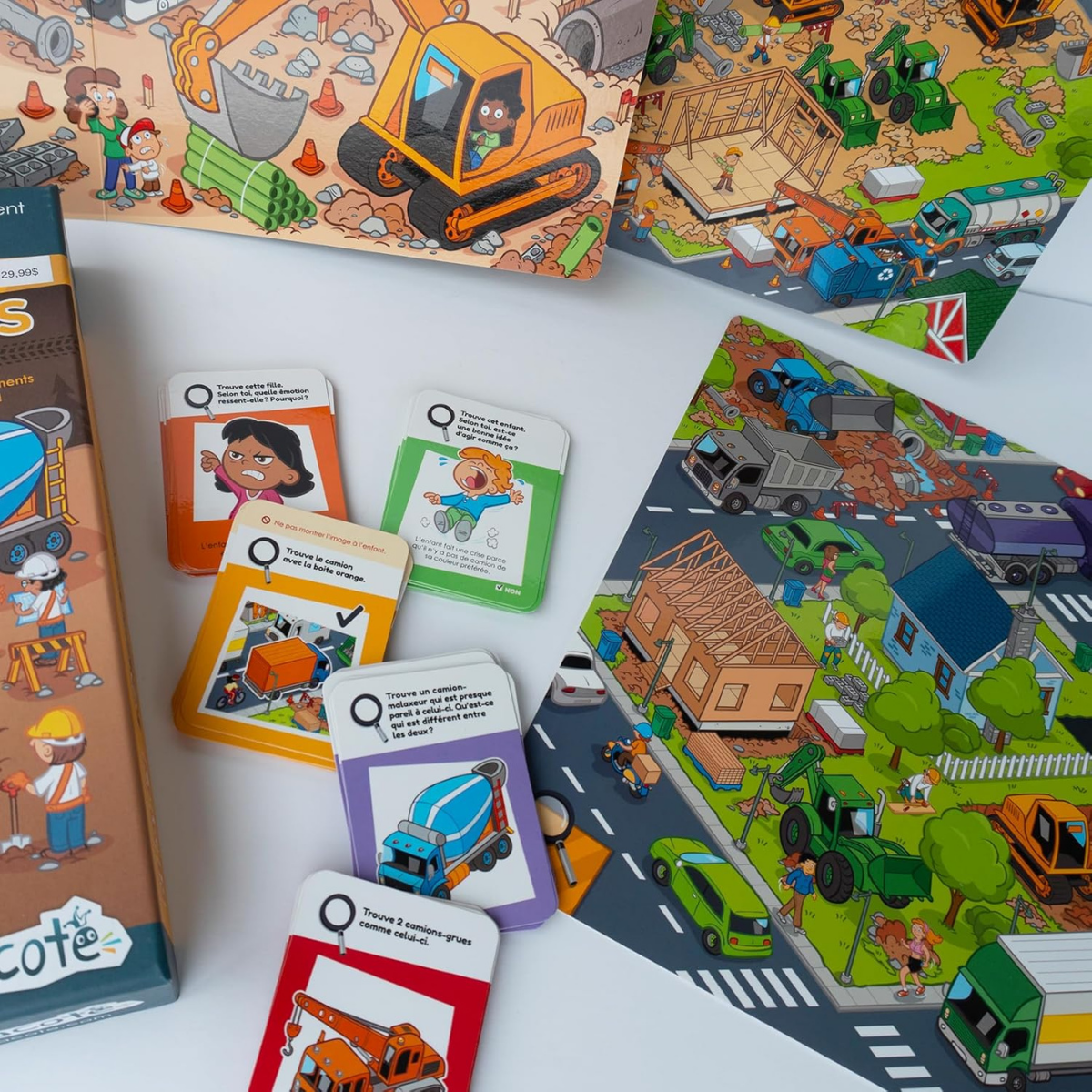 Cherche, trouve et découvre : les camions – Jeu d’observation, langage et développement global