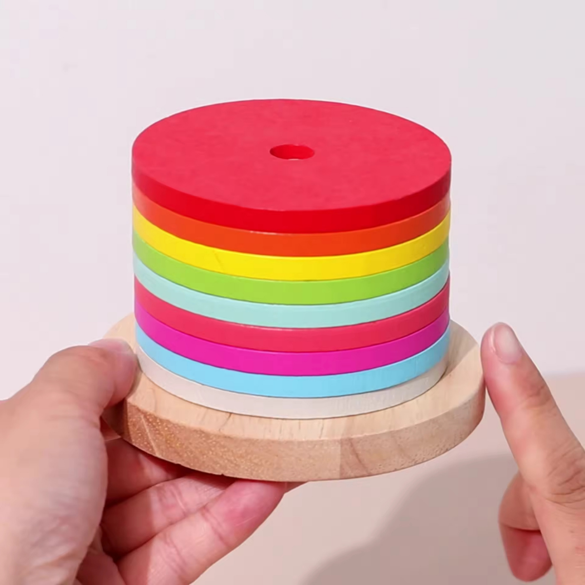 Tour de logique colorée – Puzzle d’empilage sur tiges