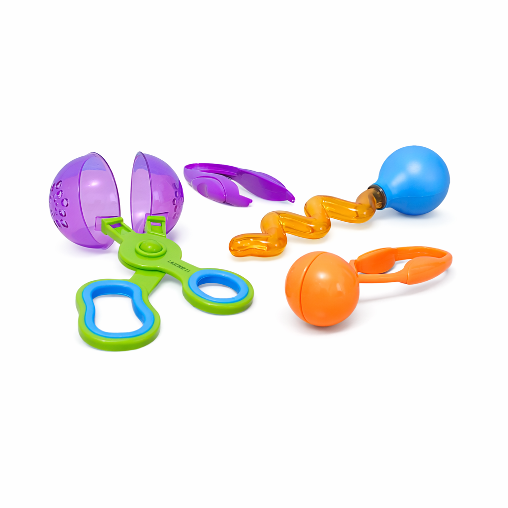Kit de 4 outils de motricité fine – Matériel varié pour activités de manipulation